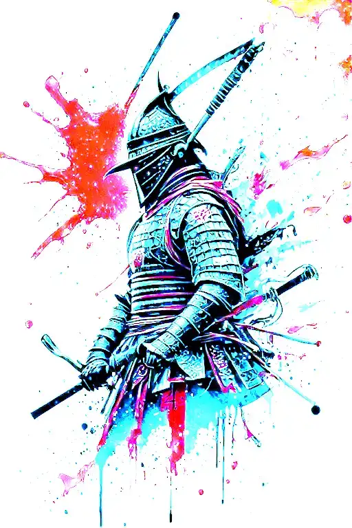 japanese ronin warrior tattoo design idea