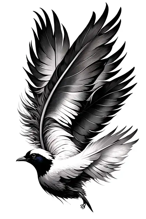 feather, freedom, birds  tattoo design idea