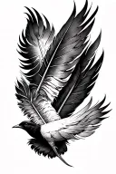feather, freedom, birds  tattoo design idea