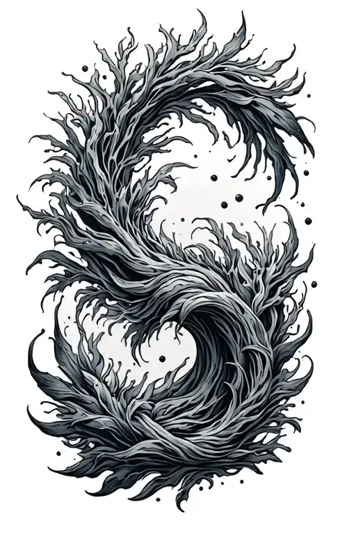 ocean themed vine tattoo tattoo design idea