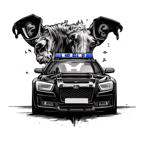 Police Auto Hansa Rostock tattoo design idea