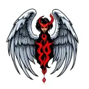 angel and devil wings tattoo design idea