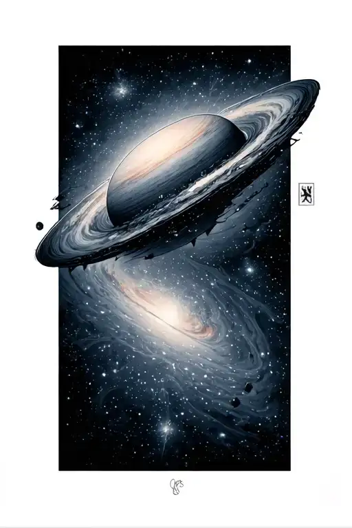 andromeda galaxy tattoo design idea