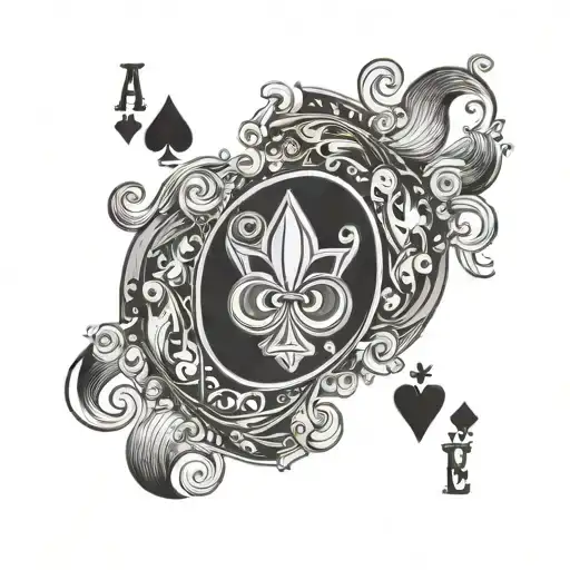 ace jack and king playing cards tattoo design idea