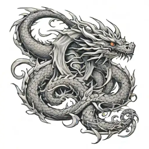 Filler dragon design tattoo design idea