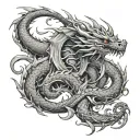 Filler dragon design tattoo design idea