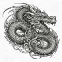 Filler dragon design tattoo design idea