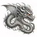 Filler dragon design tattoo design idea
