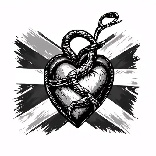 rebel flag heart don't tread on me tattoo design idea