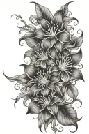 Stick together through Thick and thin moonflower vine tattoo design idea