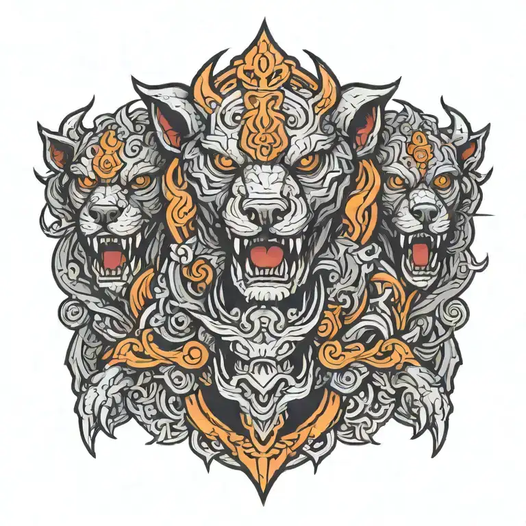 Cerberus tattoo design idea