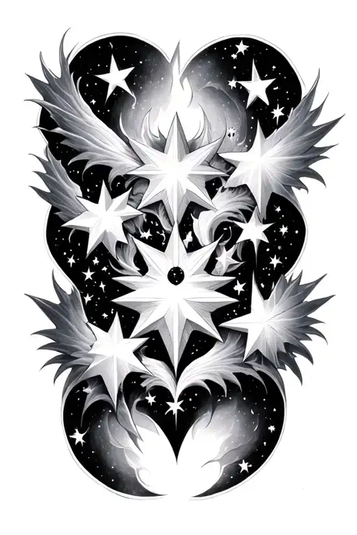 star cluster tattoo design idea