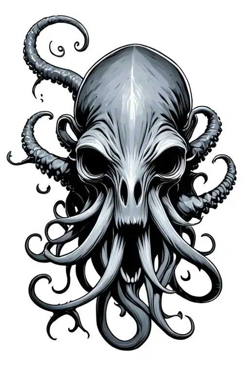 cthulhu head tattoo design idea