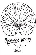 "10/11/2025,  Romans 10:9-10" sand dollar, whale shark, seashell tattoo design idea