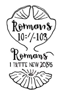 "10/11/2025,  Romans 10:9-10" sand dollar, whale shark, seashell tattoo design idea