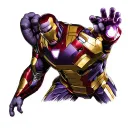 a full sleeve featuring Thanos and Iron Man tattoo design idea