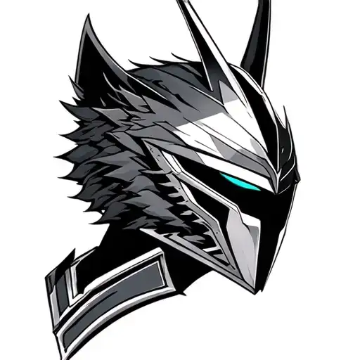 amazing tattoo design, amazing tattoo design, amazing tattoo design, yugioh kamen rider wolf knight helmet, breathtaking tattoo design idea