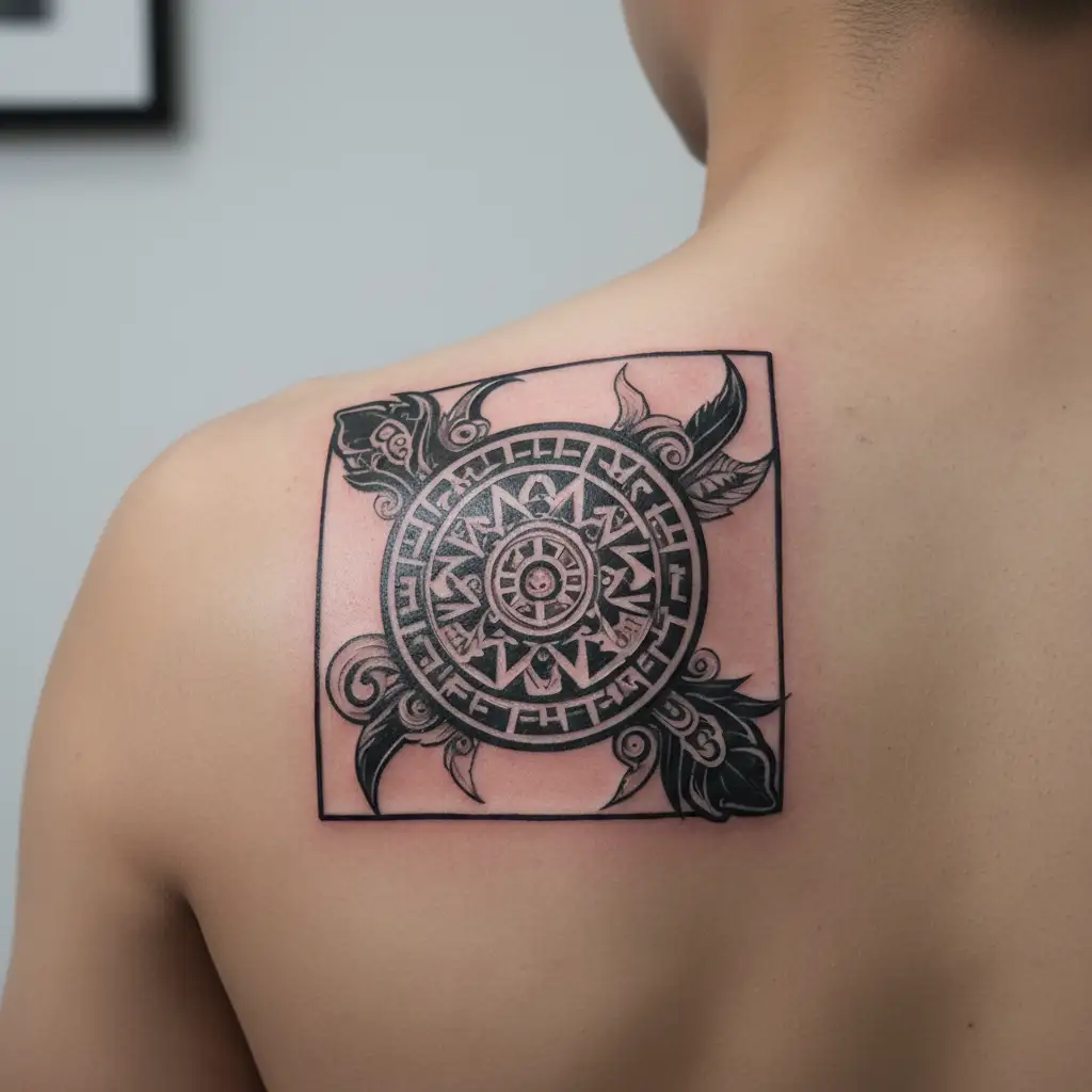 inca medallion tattoo design idea