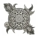 inca medallion tattoo design idea