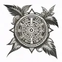 inca medallion tattoo design idea