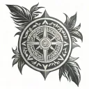 inca medallion tattoo design idea