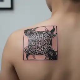 inca medallion tattoo design idea