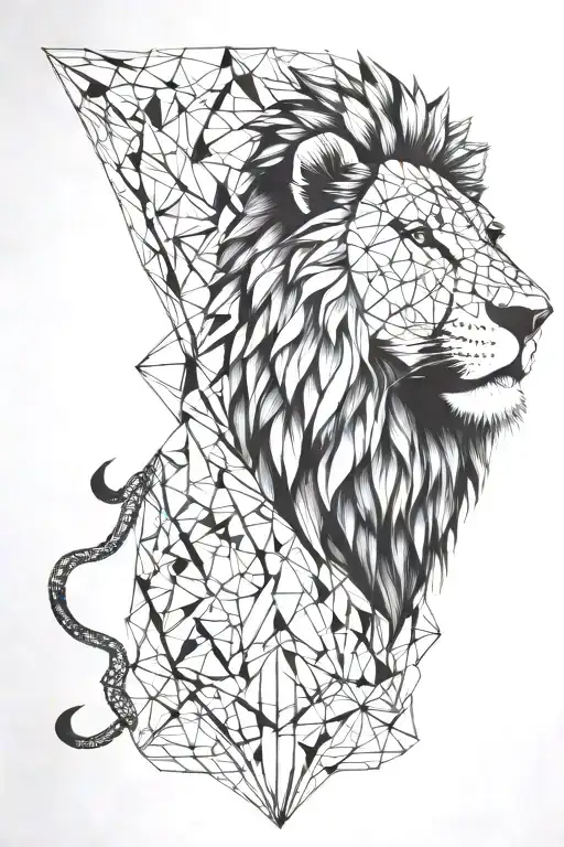 africa lion head tattoo design idea