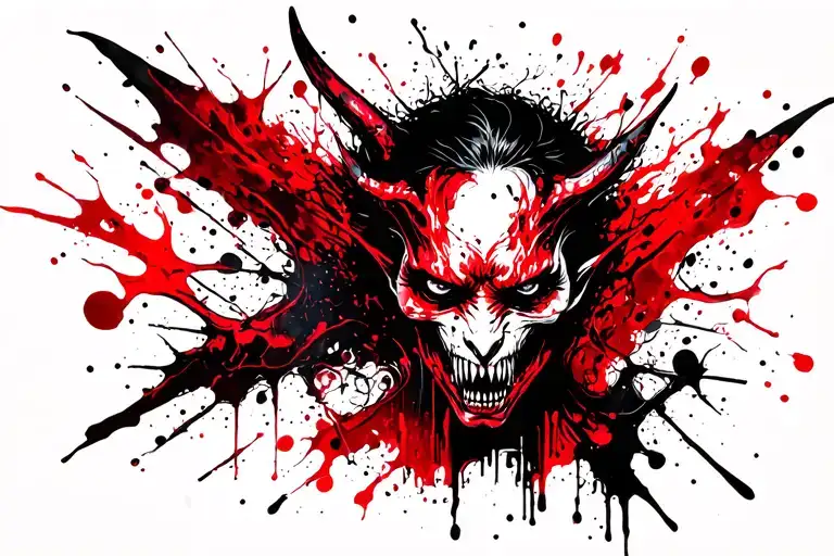 Demon tattoo design idea