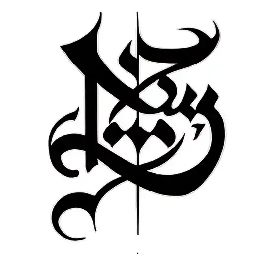 "Ambigram of Nishu and Ruhi" Ambigram of Nishu and Ruhi tattoo design idea