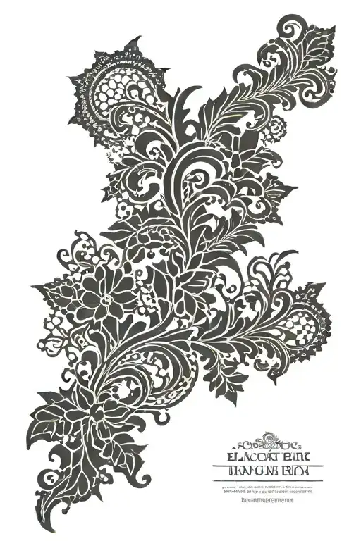 lace patterns tattoo design idea