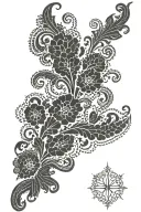 lace patterns tattoo design idea