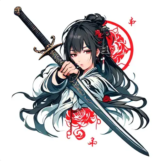 sword art online anime tattoo design idea