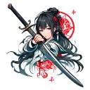 sword art online anime tattoo design idea