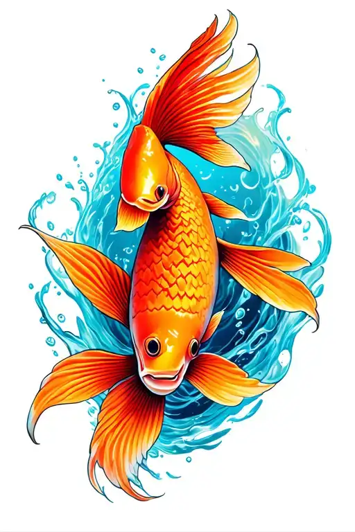 carp fish tattoo design idea