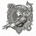norse mythology sleeve freya tattoo design idea
