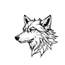 wolf head tattoo design idea