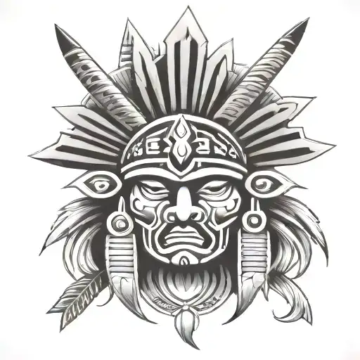 Aztec Mexican tattoo design idea