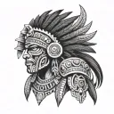 Aztec Mexican tattoo design idea