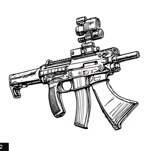 ak47 tattoo design idea