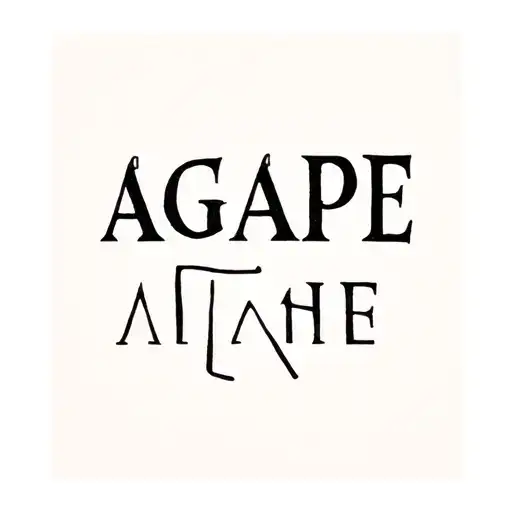 agape in greek lettering tattoo design idea