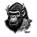 king kong bravo tattoo design idea