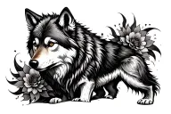 mandala wolf tattoo design idea