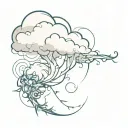 cloud final fantasy 7 with blue vines growing down tattoo design idea