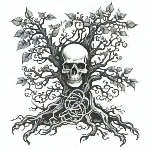 poison tree intertwined tattoo design idea
