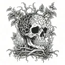 poison tree intertwined tattoo design idea