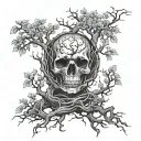 poison tree intertwined tattoo design idea