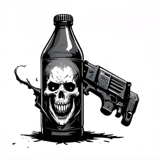 call of duty zombies perk bottle tattoo design idea