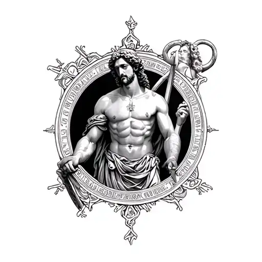 saint Christopher tattoo design idea