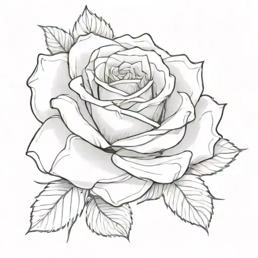 rose with ariana written tattoo design idea