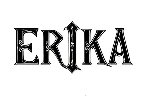 "Erika" tattoo design idea